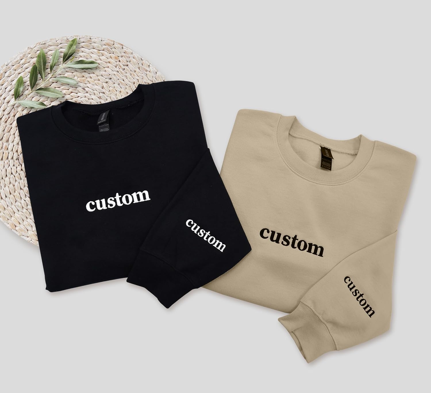 TEEAMORE Personalized Sweatshirt Custom Text Embroidery Hoodie Make Your Own Long Sleeve Add Your Name Embroidered - Image 2