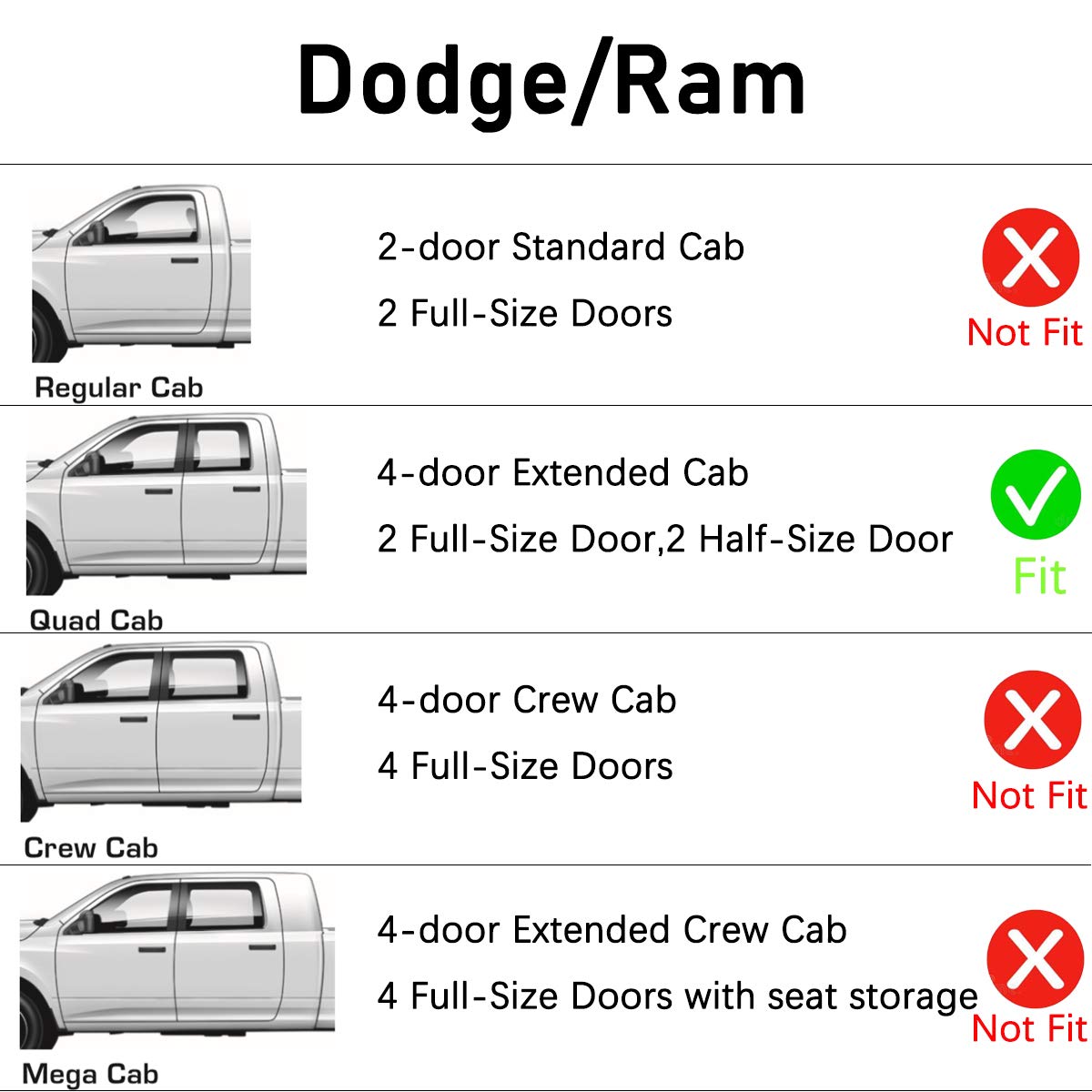 Lightronic WV194101 in-Channel Side Window Visor Deflector Rain Guard, Dark Smoke Shatterproof, 4PCS Set for 2009-2018 Dodge Ram 1500 Quad Cab, 2019-2022 Ram 1500 Classic Quad Cab