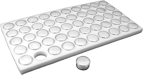 Miniatura 3 de 50 tarros de gemas bandeja de exhibición blanca estuche de viaje de piedras preciosas