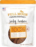 Full Moon Chicken Jerky Tenders - Human-Grade All-Natural Grain-Free Dog Treats Made in USA 26 oz