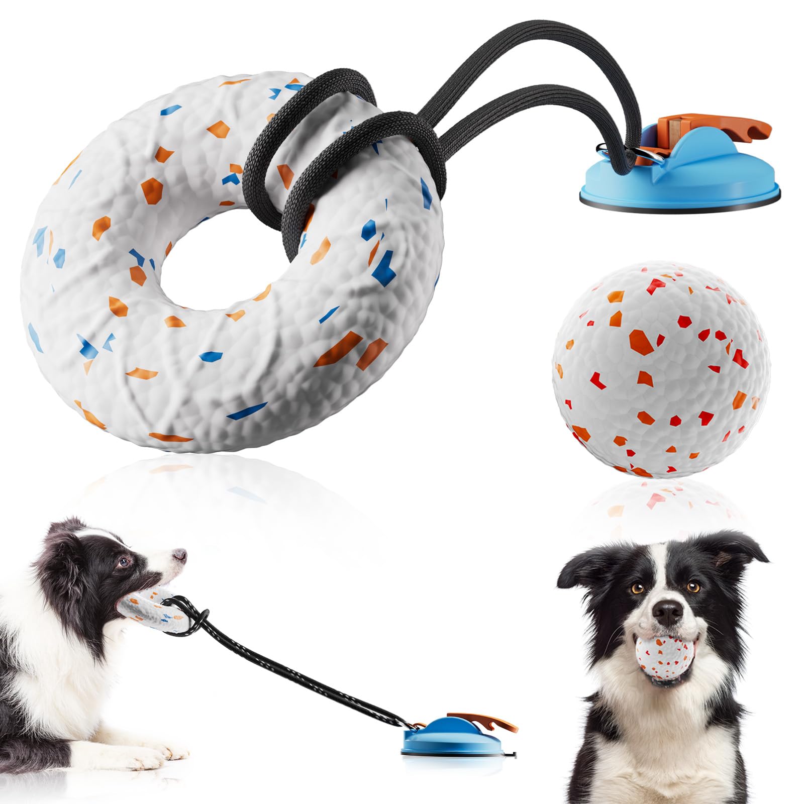 Aktor E-TPU Dog Balls Interactive Dog Toys Tug of War Teething Toys for Boredom to Keep Them Busy