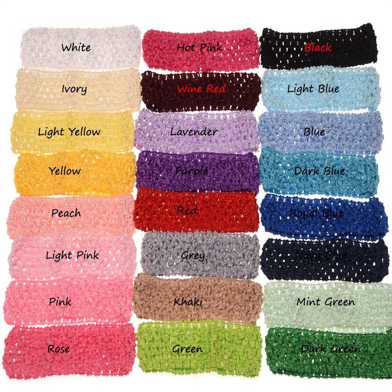 Heyiwell 24PC Elastic Crochet Headbands,Knitted Headband Elastic Crochet Hairbands for Baby, Boy and Girl Hair Accessories,Mix3