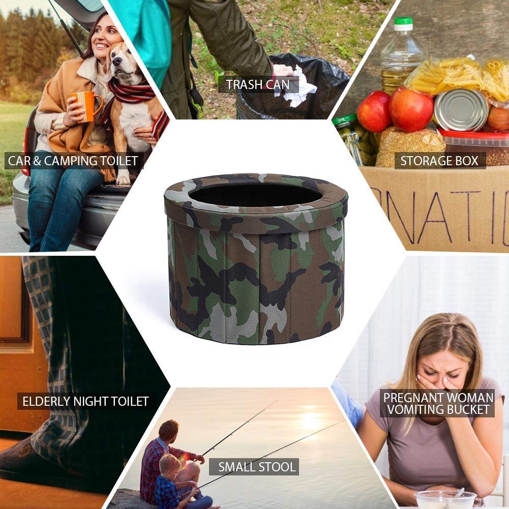 Toilettes d'urgence portables pliables pour voiture, convient pour les urgences en plein air, le camping et le sommeil, les voyages en voiture