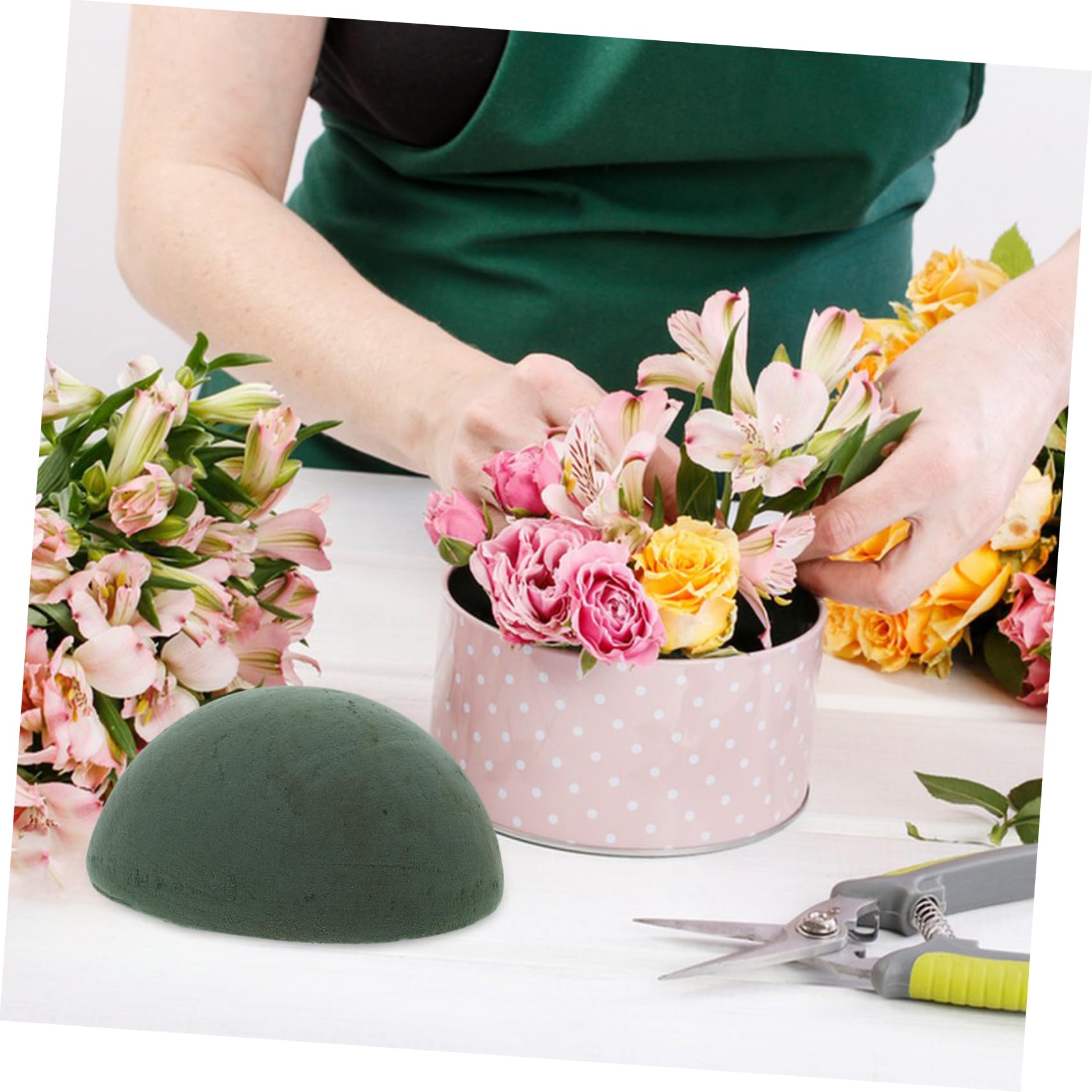 HAPINARY Elegant Floral Foam Half Balls Freshness for DIY Wedding Bouquets Floral Arrangements