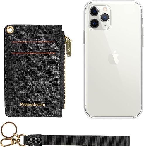 Miniatura 3 de Carteras pequeñas de cuero delgado para mujeres, tarjetero, cartera, monedero con llavero