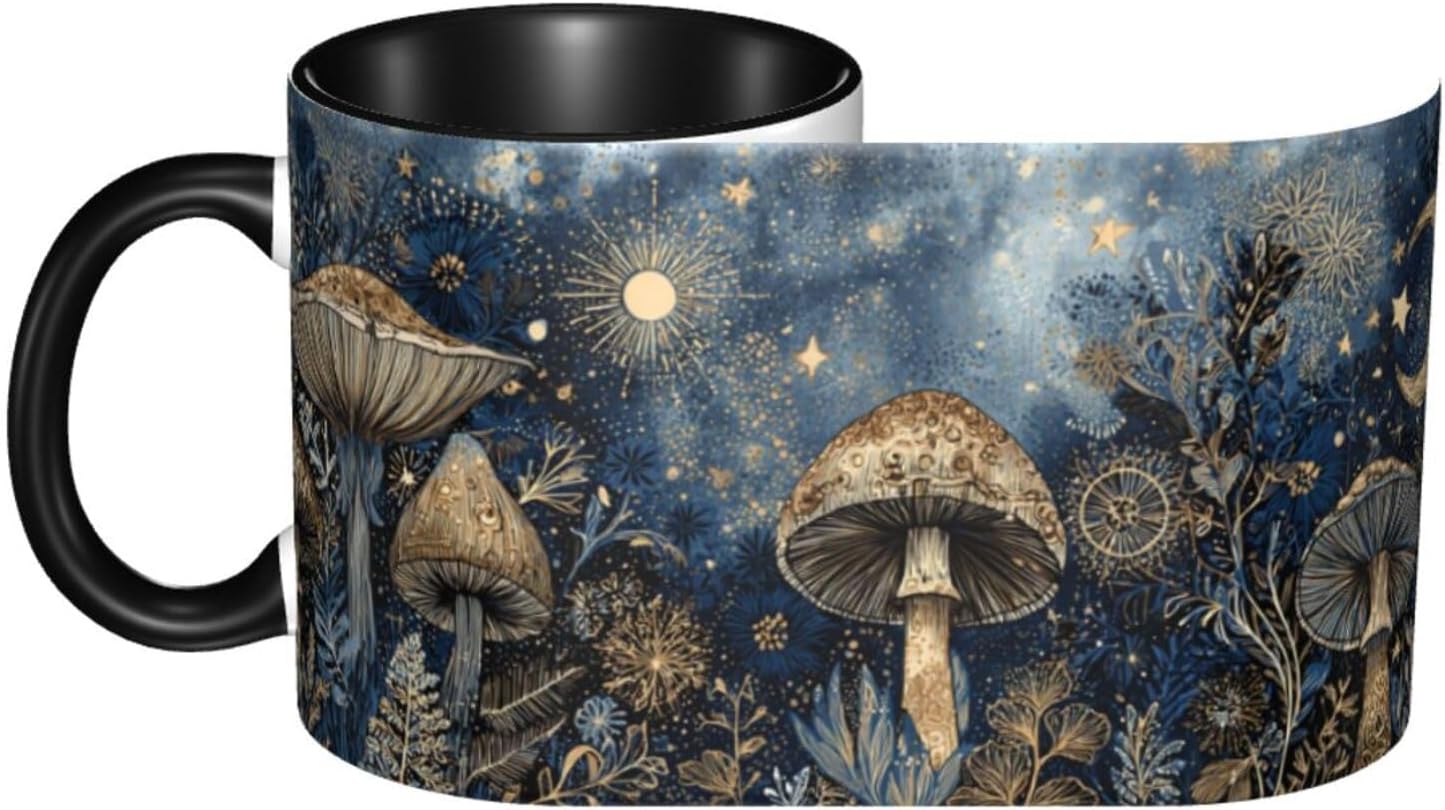 Mushroom Ceramic Coffee Mug Novelty 11 OZ Mugs with Handle Funny Tea Cup Gifts for Birthday Christmas - Image 4