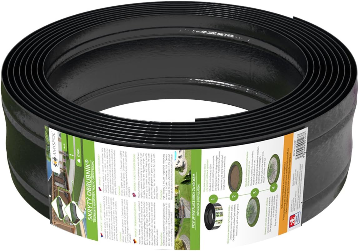 Bordo Per Prato In Plastica Replast - Rotolo Da 12m, 125x4mm, Resistente Alle Intemperie, Facile Da Installare - Foto 3