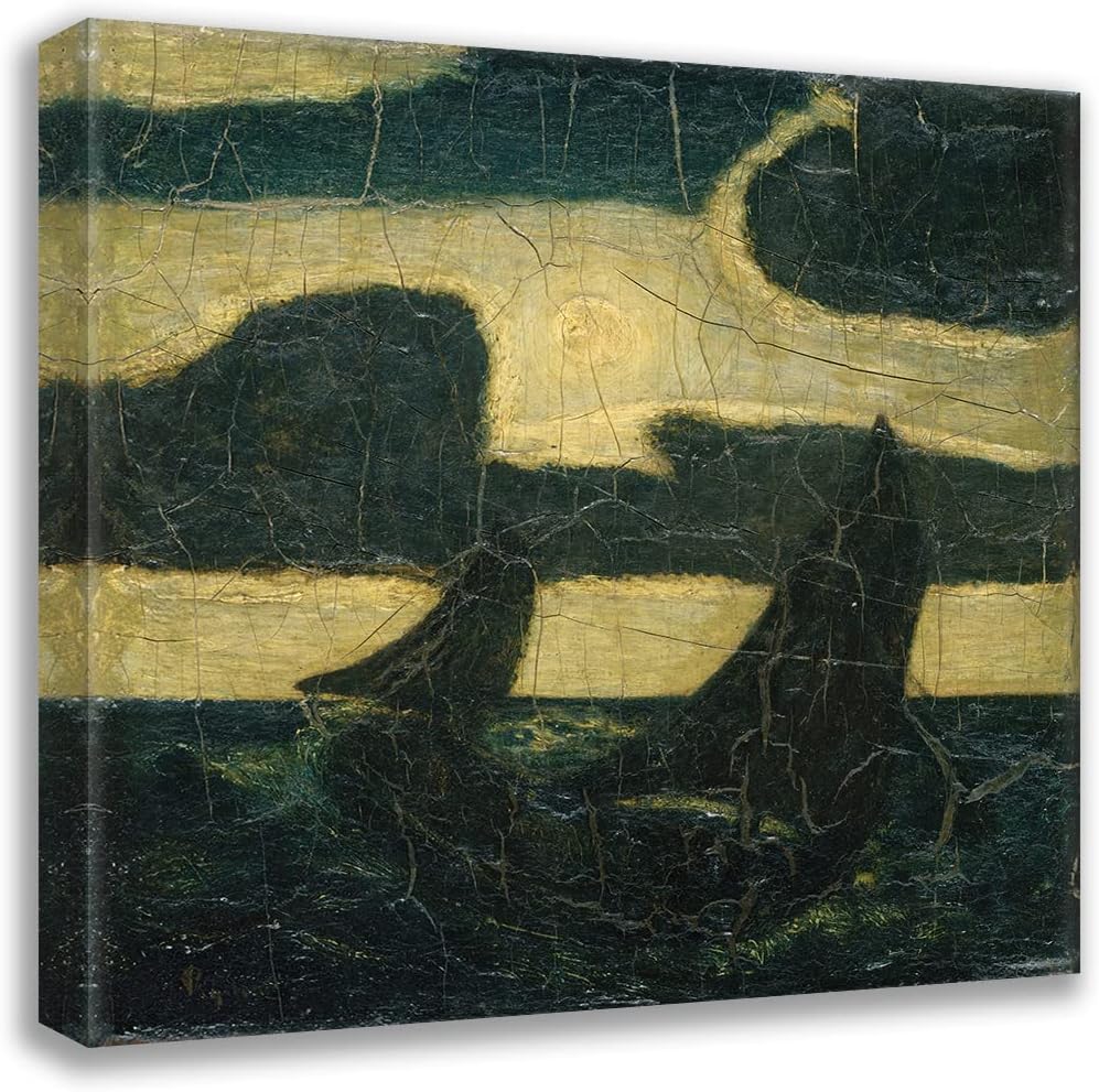 ArtDirect Moonlight Marine (1870-90) 39x36 UnFramed Museum Art Print Poster Ready for Framing by Albert Pinkham Ryder (American, 1847 – 1917)