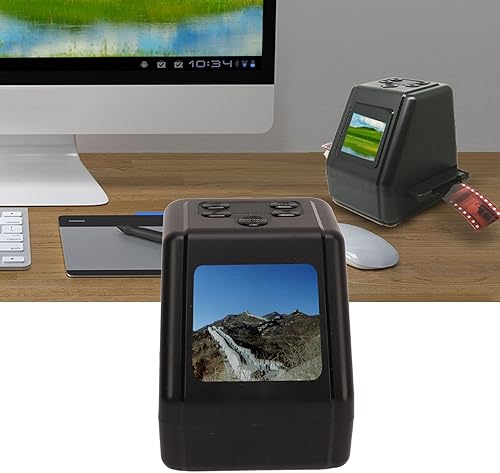 Escáner de película y diapositivas, escáner de película digital, convierte 135, 126, 110, Super 8 y 0.315 in película negativos y se desliza a