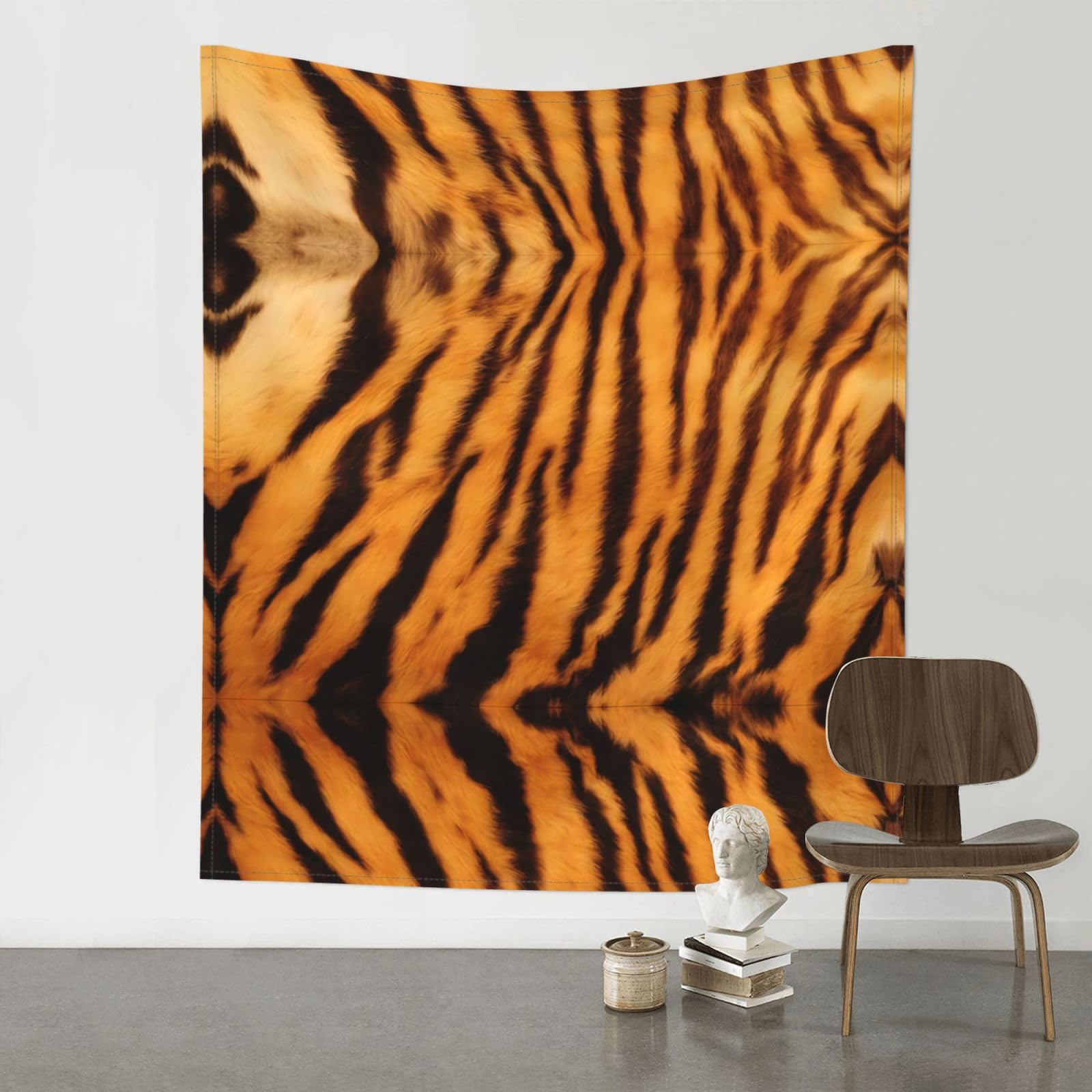 YYHWHJDE Tiger Striped Pattern Prints 60x51in Wall Tapestry – High-Grade Polyester Throw for Dorm, Beach & Home Decor