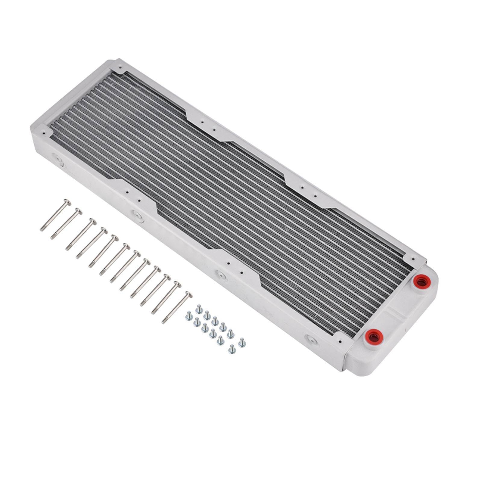 Aluminum Radiator Heat Sink Computer Water Cooling White Exchanger Beauty Equipment 3D Printing Low Noise Cooling (360mm)