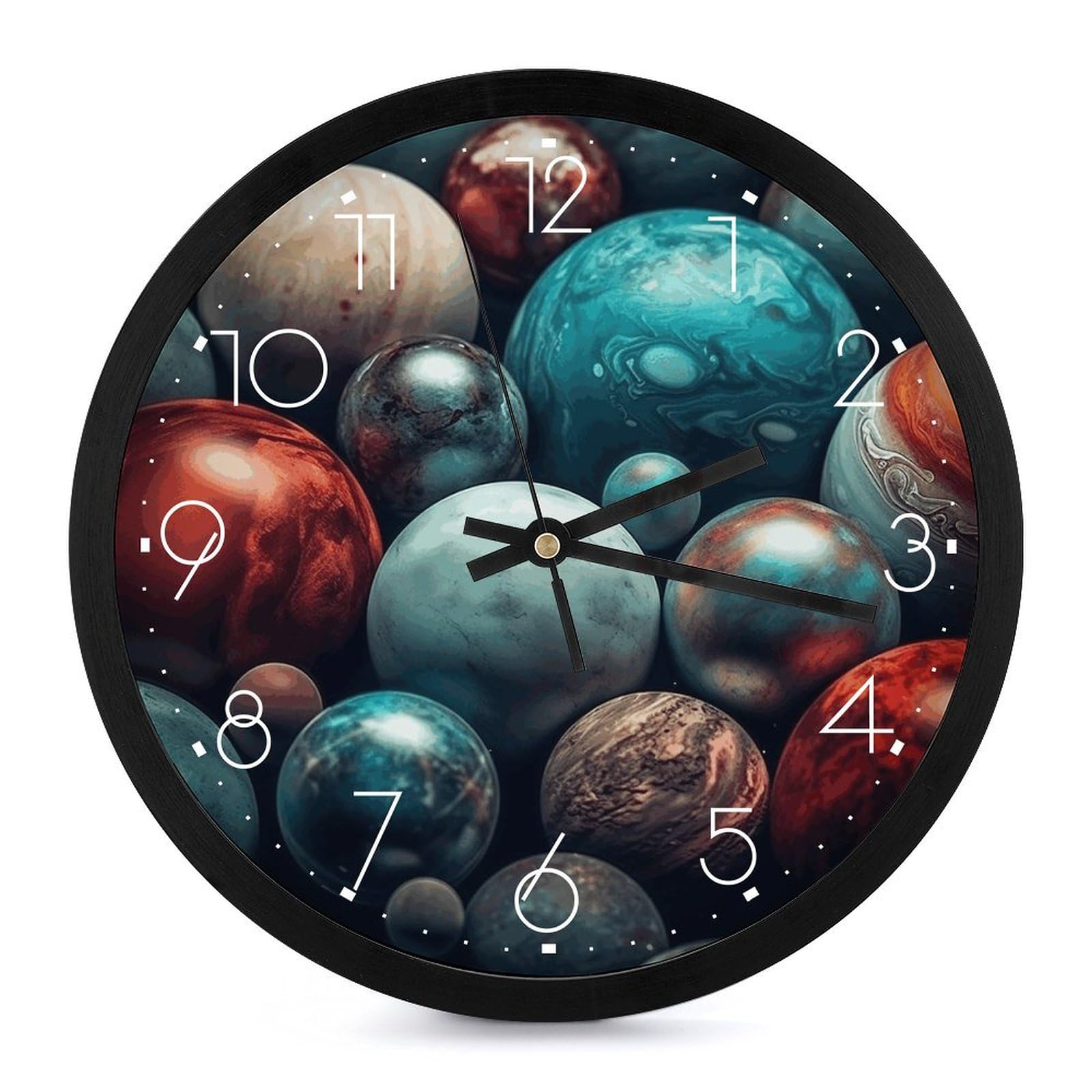Horloge murale moderne silencieuse à piles pour décoration de bureau