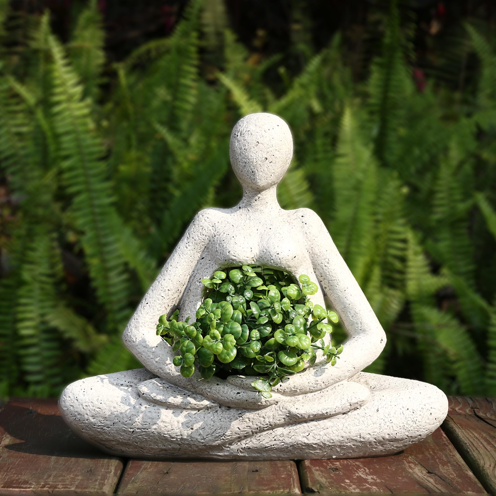 Planters for Outdoor Indoor Plants Succulent Planter Plant Flower Pots Unique Head Face Garden Vase with Drainage Hole Woman Yoga