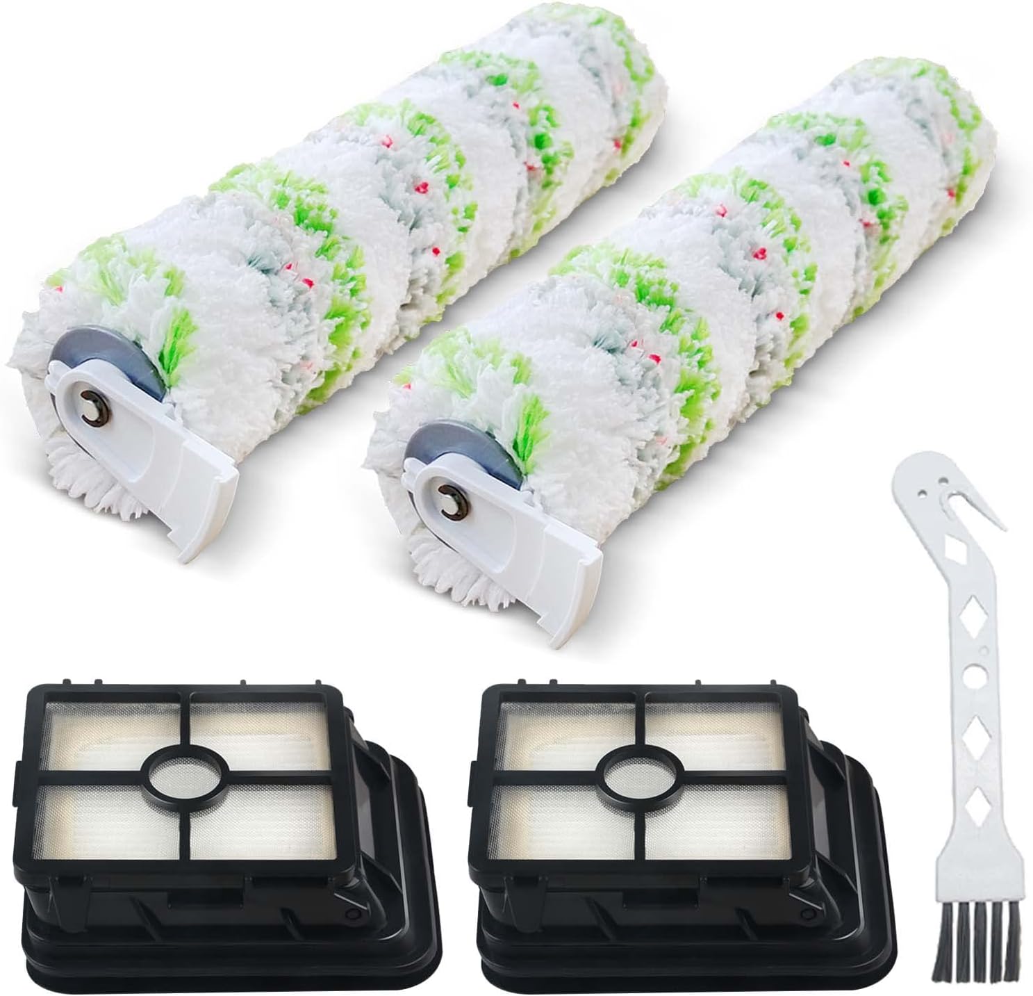 LVTENGAI Replacement Spare 2 Pet Brush Rolls & 2 Hepa