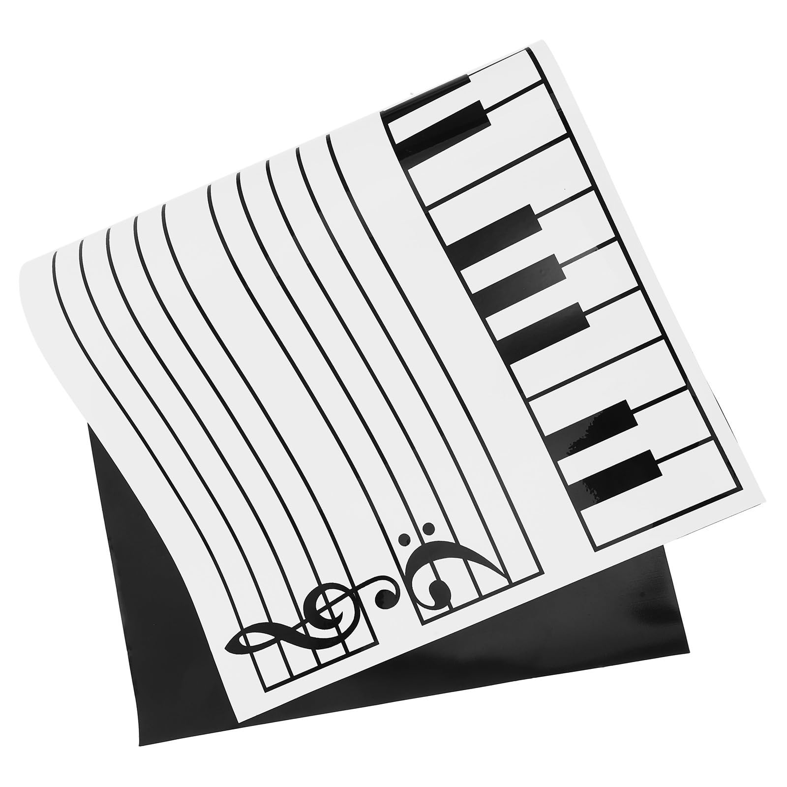 HEMOTON Pizarra Magnética para Pentagrama Musical Portátil y Reutilizable de Goma para Nevera Tablero de Escritura para Horarios y Notas