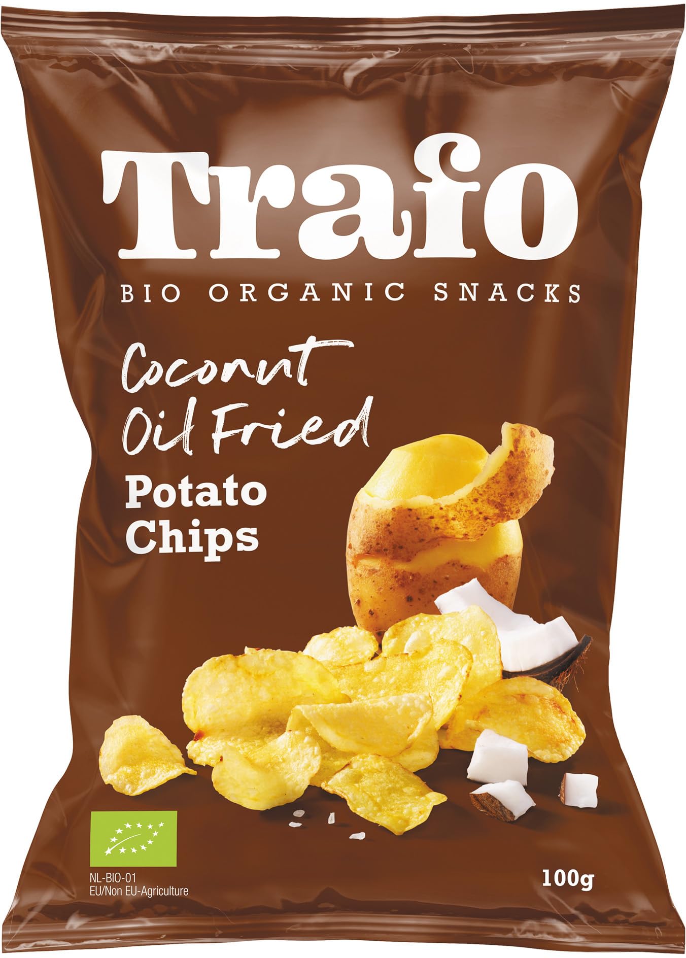 Trafo Bio chipsy ziemniaczane pieczone w oleju kokosowym (6 x 100 g)