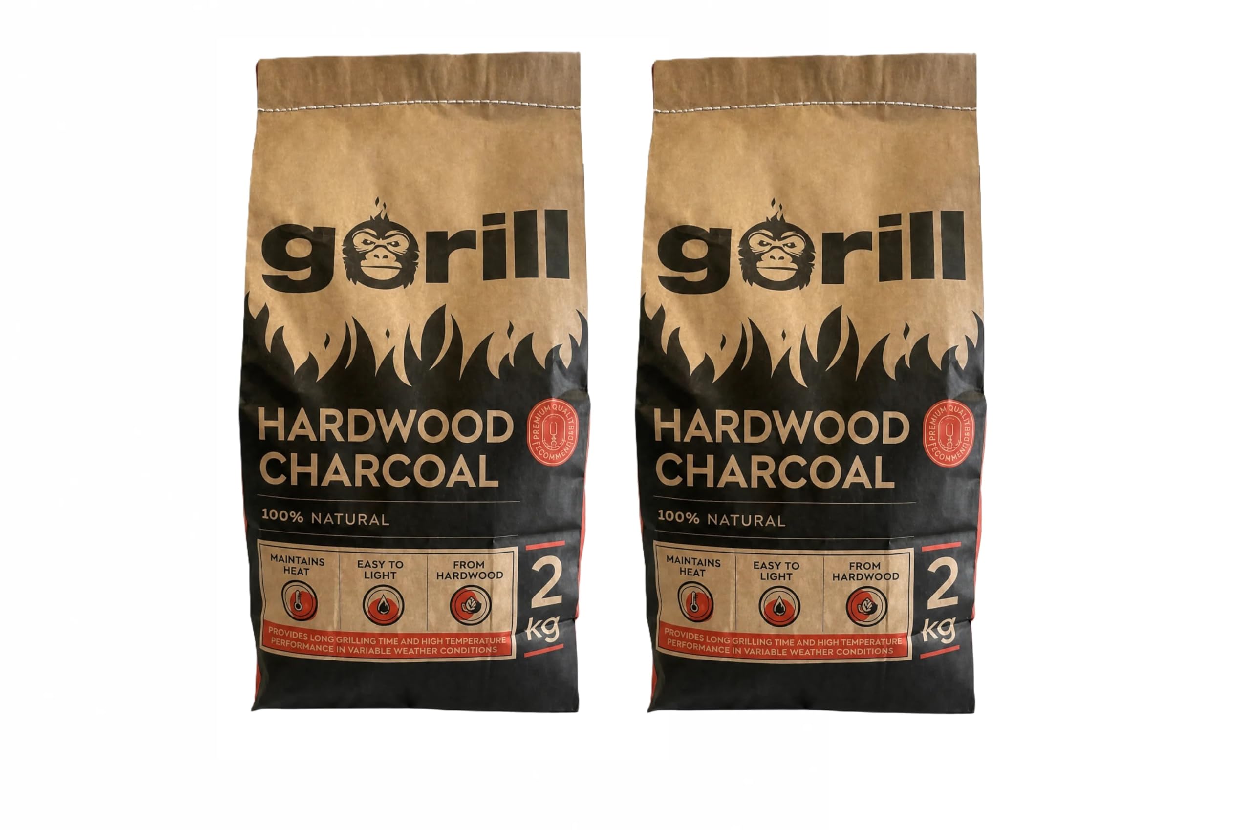 Natural Lumpwood Charcoal BBQ Fuel, Hardwood, Easy Light, for Grilling, Garden BBQ, Fire Pits, Available in 2kg, 4kg or 6kg (4KG)