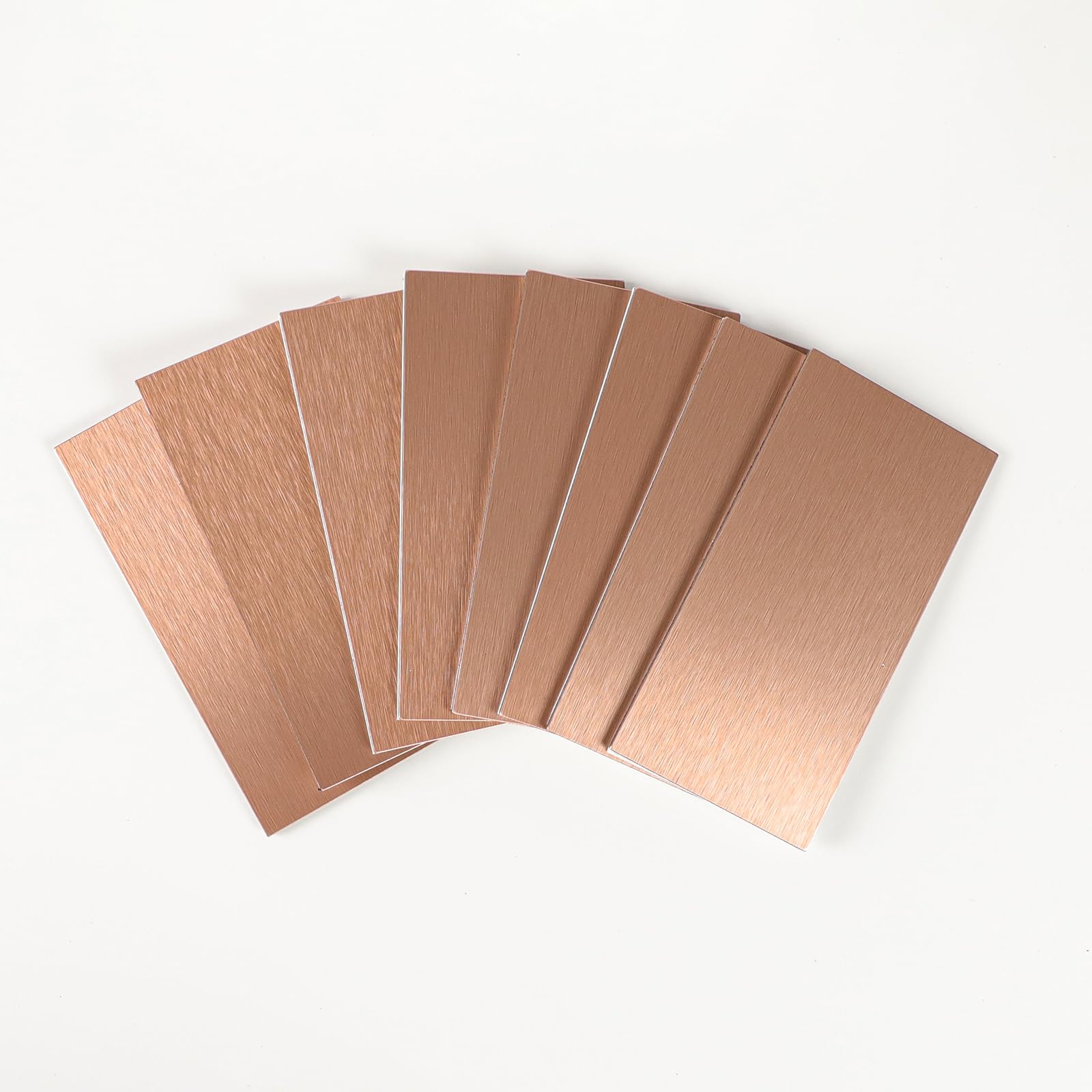 Azulejos de metal de cobre autoadhesivos de 3 x 6 pulgadas para baño y salpicadero de cocina