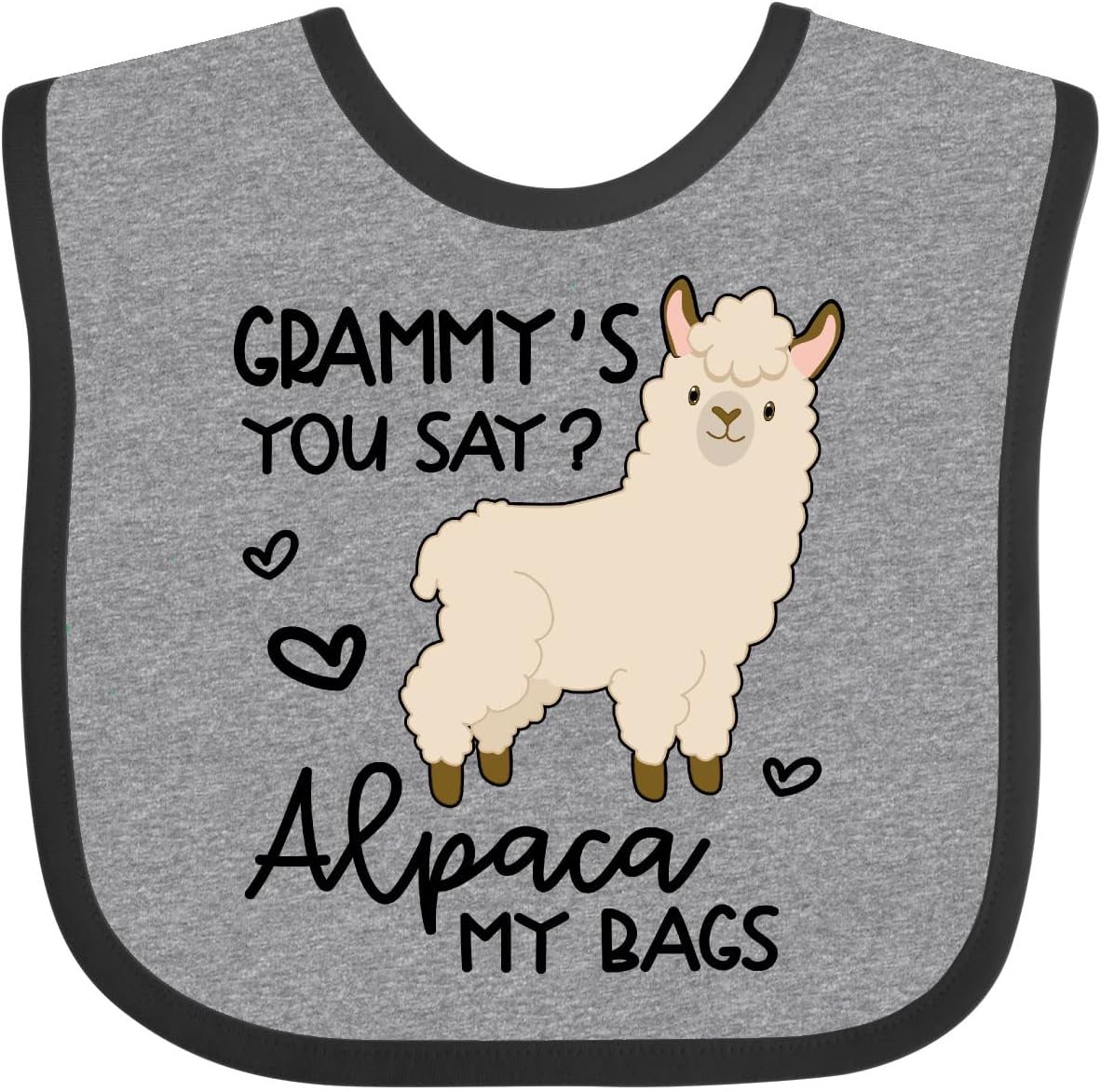 inktastic Grammy's You Say Alpaca My Bags Baby Bib