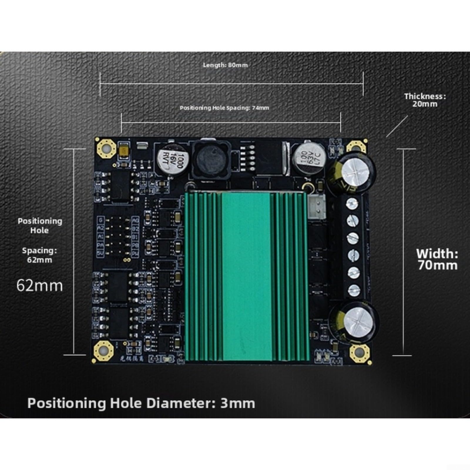 Módulo de controlador de motor CC de doble puente H de 100 A, con aislamiento optoacoplador, amplio rango de voltaje de 12 V-48 V, controlador de PCB compacto, para competiciones de