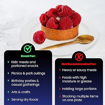 Hygloss Bulk Small Paper Plates 6-Inch - Dessert Plates Disposable for Party, Cake, Appetizer, Snack, Foodware, Crafts & More - Environmentally Friendly - White, Uncoated, Microwave Safe (100 Count)