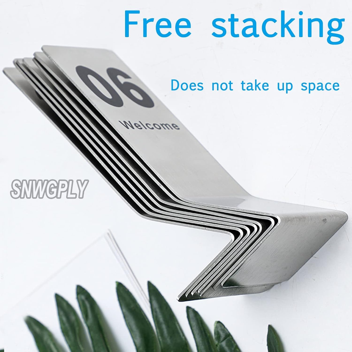 Stainless Steel Table Signs Double-Sided, Digital Restaurant Card 1-50, Stackable Table Number Cards, Smooth Surface, Convenient To Clean, For Restaurant Tabletop ( Color : 1-25 , Size : 155x60mm(6.1x