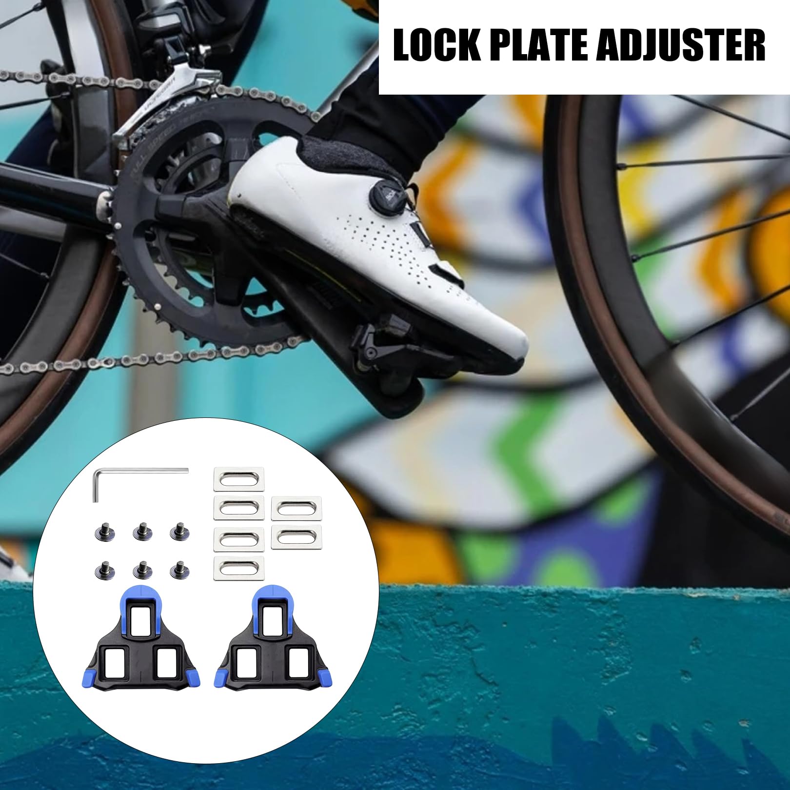 SPD Cleats,SPD Sl Pedale,Fahrradschuhe Cleats,Kompatibel mit Shimano SPD SL Pedale,Fahrrad Ersatzcleats,Klickpedale Rennrad,Klapppedale Pedalplatten, Klickpedale,Schuhplattenadapter für Mountainbike Sport & Freizeit
