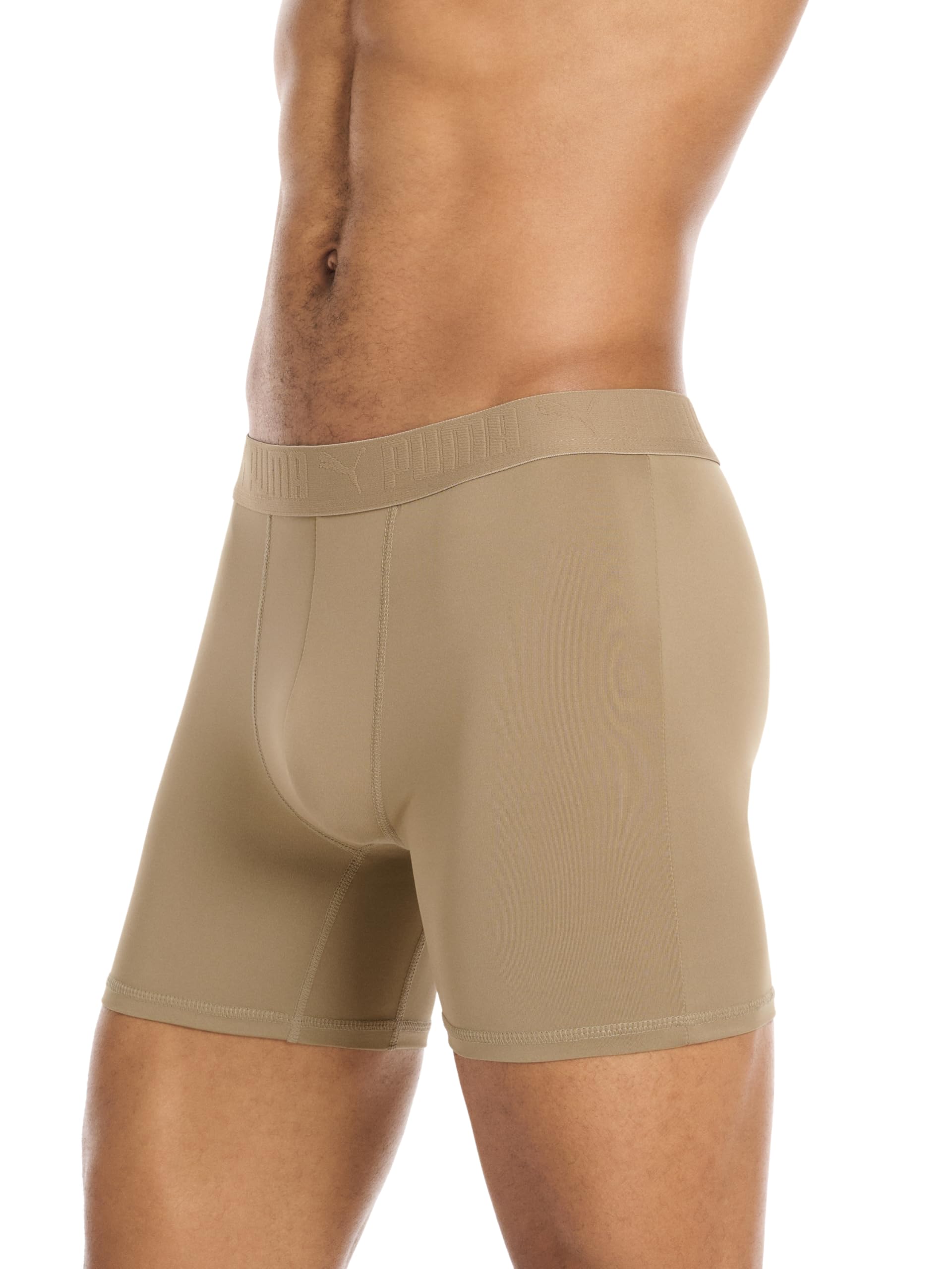 PUMA Men's 5 Pack Performance Boxer Briefs, Olive/Blue/Black