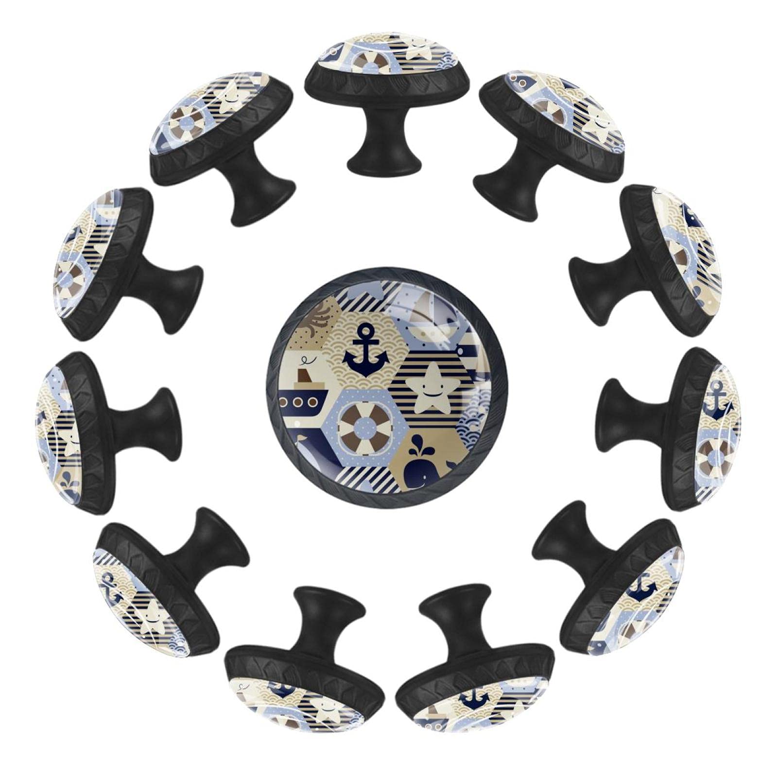 Boutons de tiroir nautiques 35mm pour commode de crèche et mobilier de salle de jeux