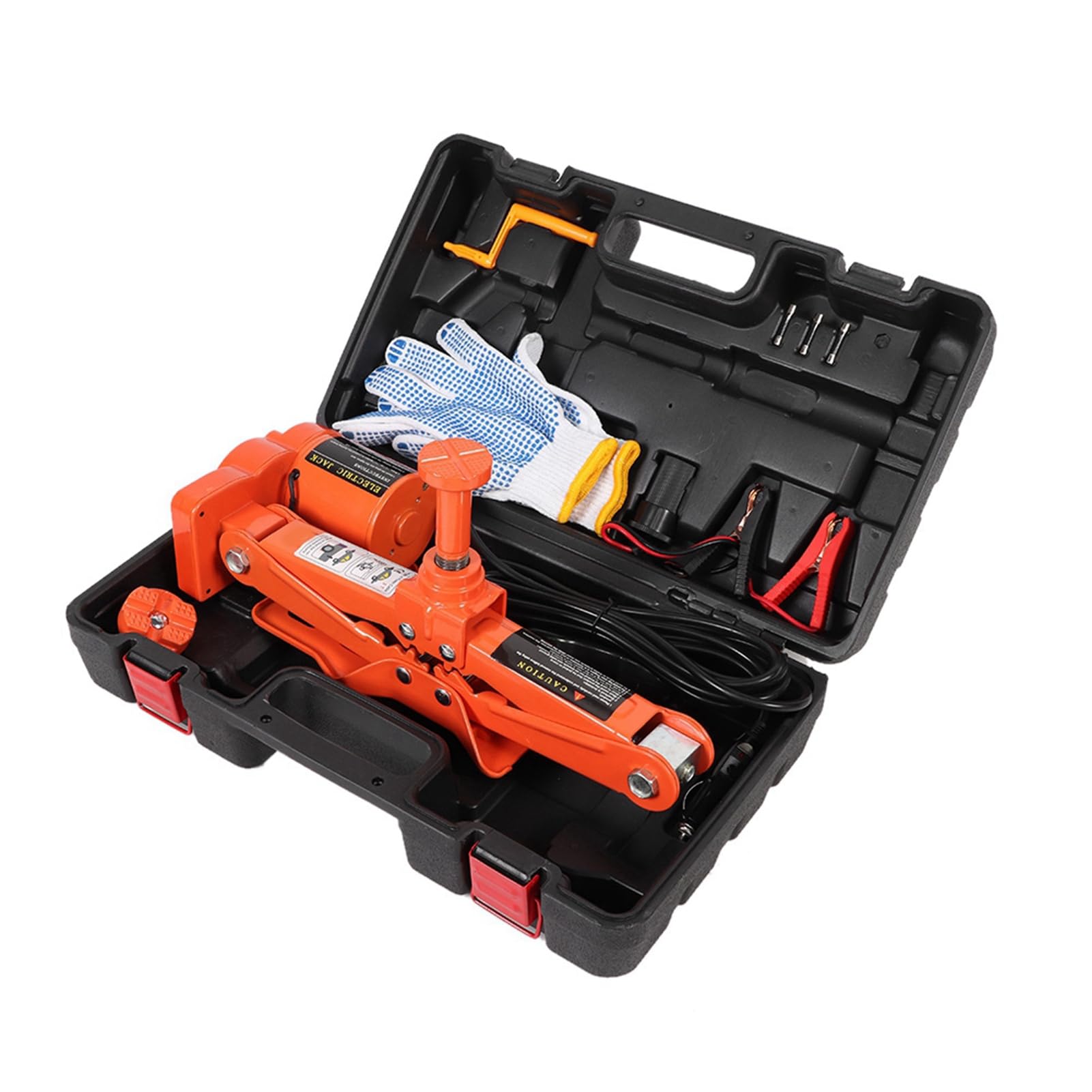 Cric Elettrico a Forbice Cric Automatico Ad Alta Resistenza da 12 V e Set di Chiavi Elettriche per Sostituzioni e Riparazioni di Emergenza Pneumatici su Strada Compatto e Durevole (Set
