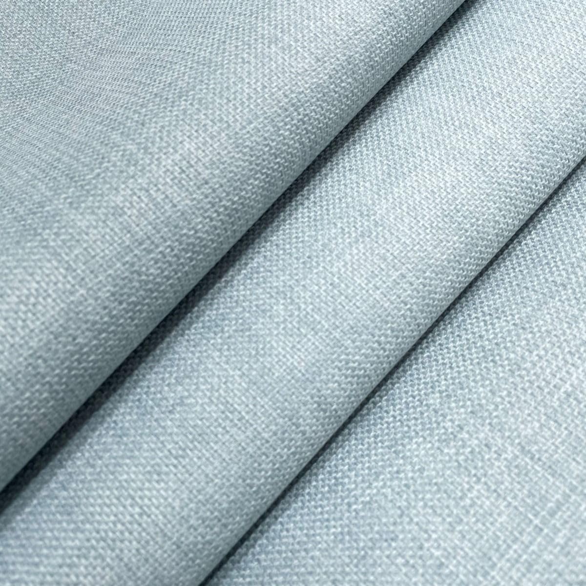 I Want Fabric Light Blue Linen Look Designer Soft Plain Curtain Cushion Sofa Upholstery Fabric Material By The Metre