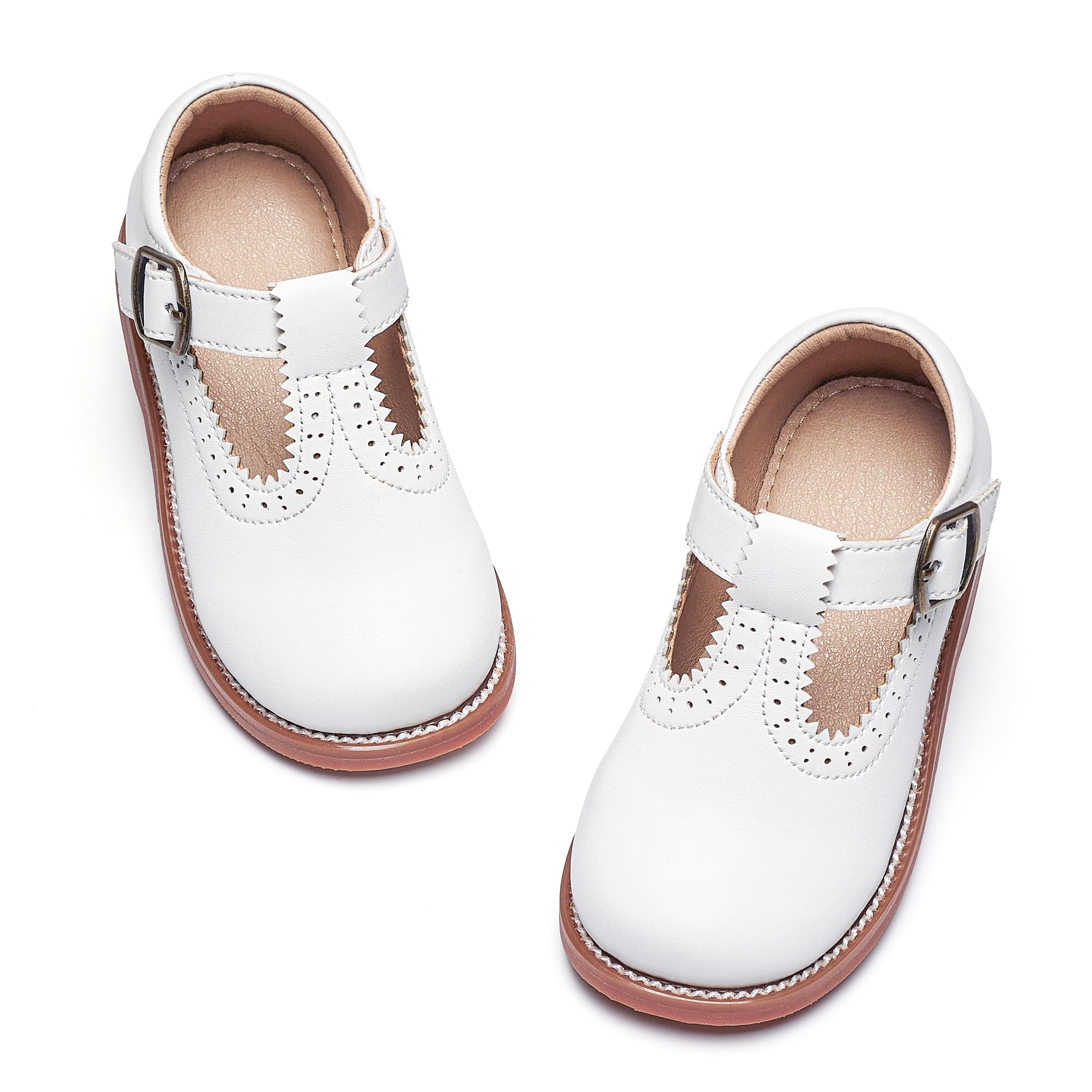 GINFIVE Toddler Little Girls Mary Janes Flats Girls Dress Shoes Kids Shoes