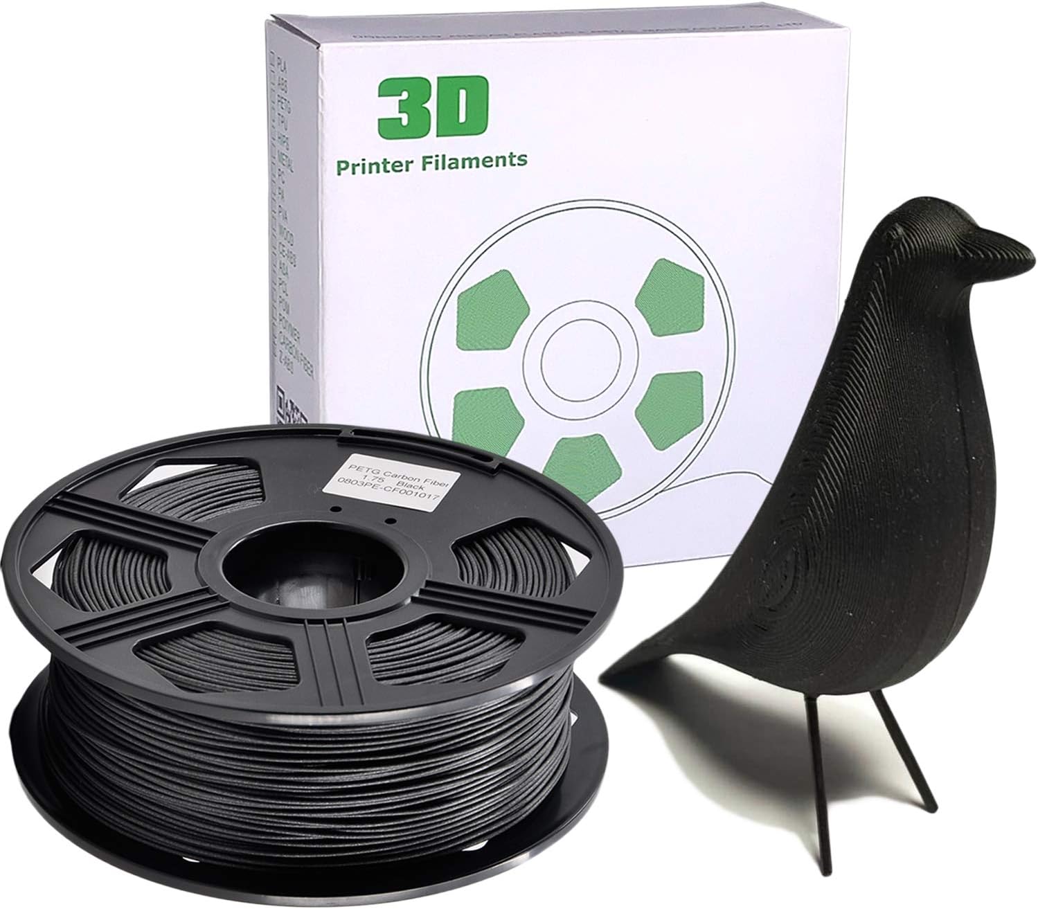 YOYI YOYI 3D Printer Filament,Carbon Fiber PLA Filament 1.75mm 0.8kg Spool, Dimensional Accuracy +/- 0.03 mm, 100% Europe Raw Material