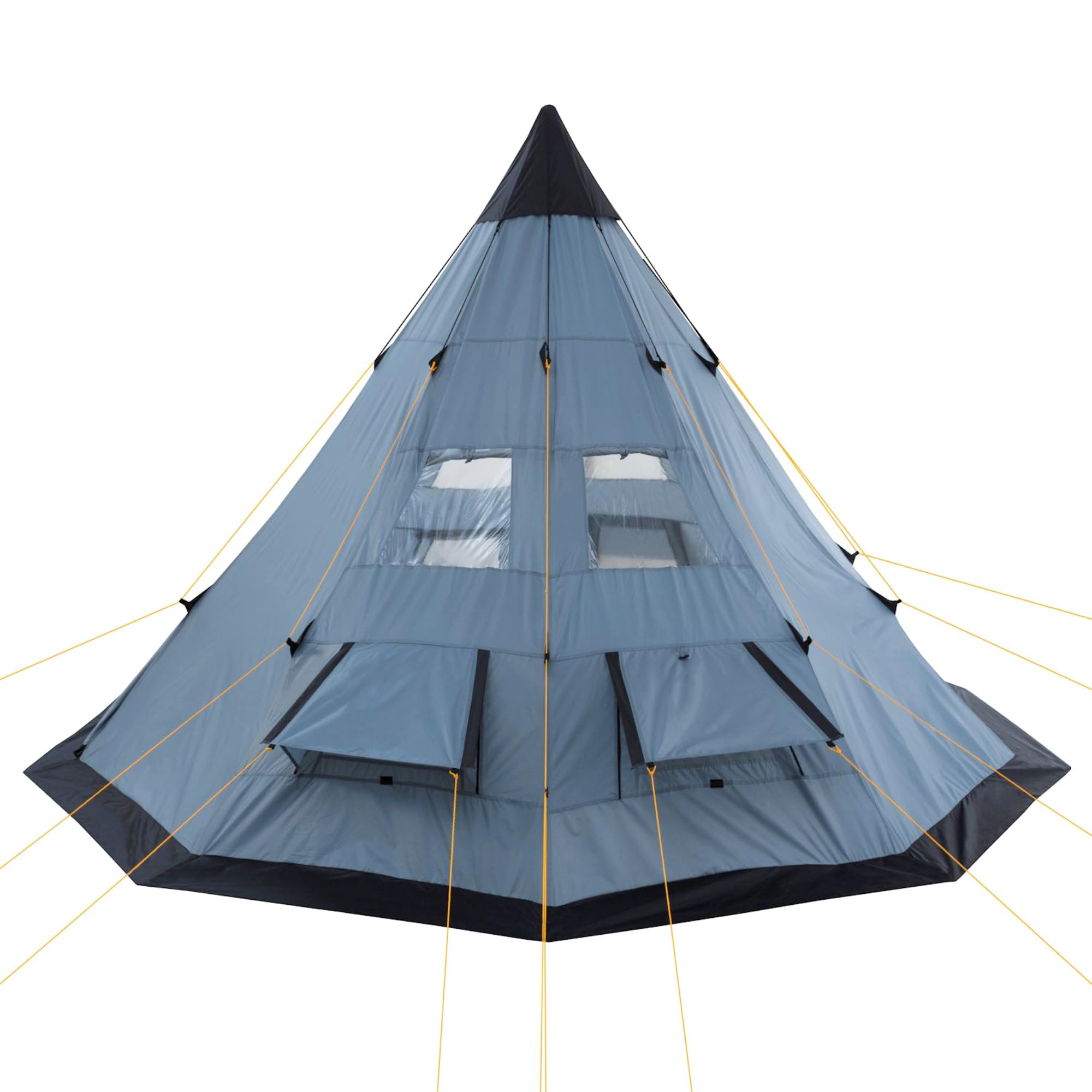 CampFeuer Tipi Tenda Spirit per 4 persone | tenda a colmo | 3.000 mm di colonna d'acqua | tenda indiana per campeggio, escursionismo | tenda a piramide