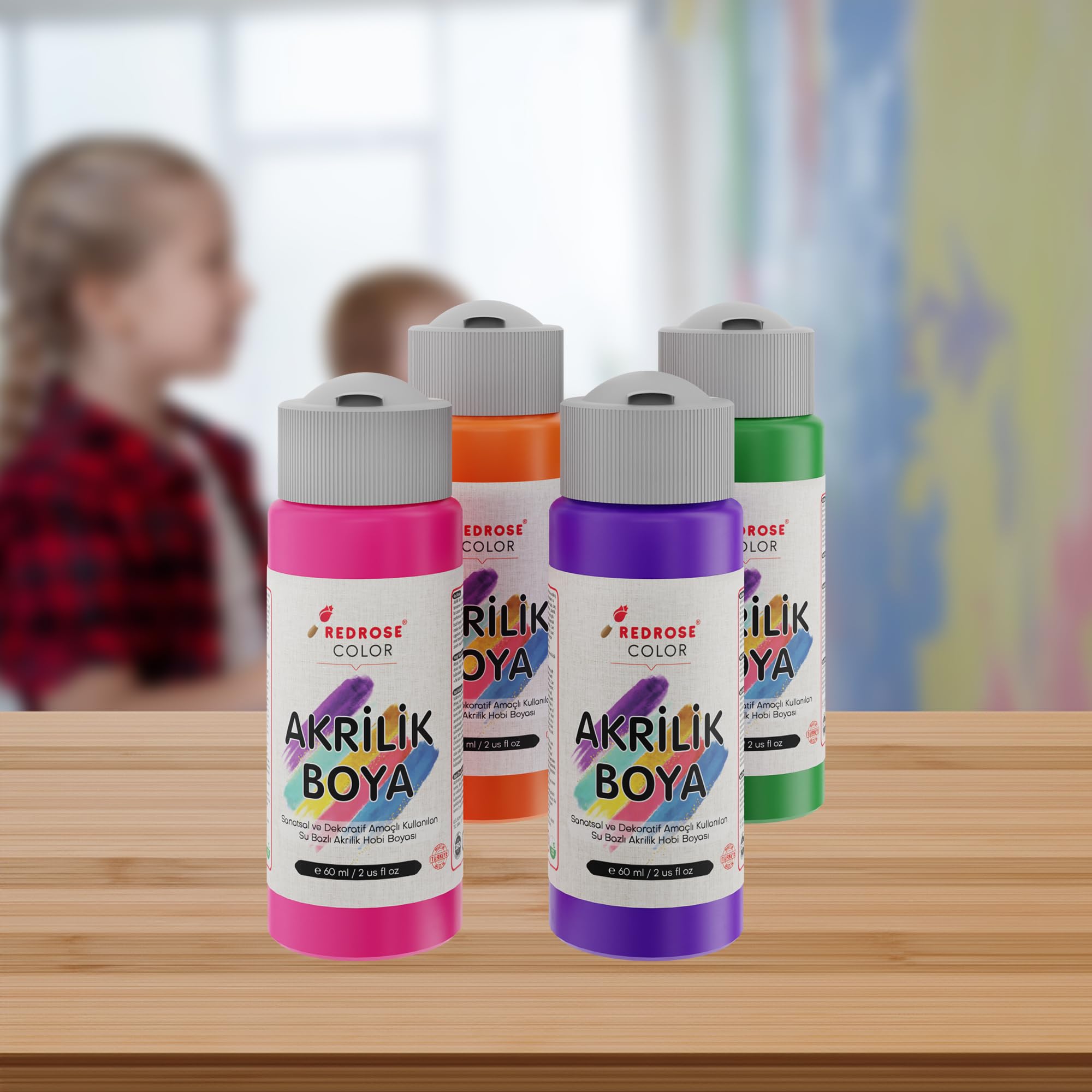 Ara Renkler Akrilik Boya 4'lü Set 4x60ml