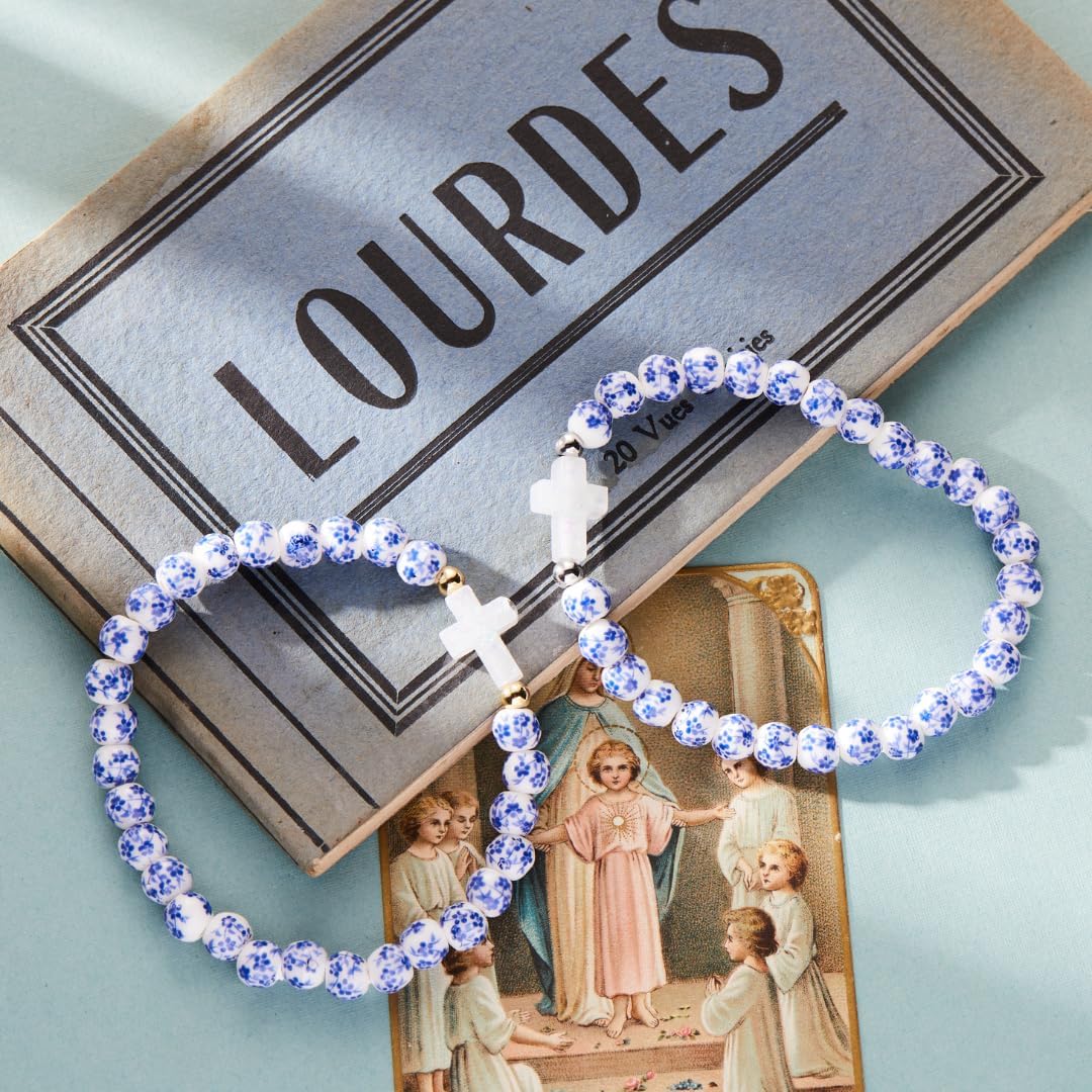 Holy Water Porcelain Cross Bracelet - Image 4