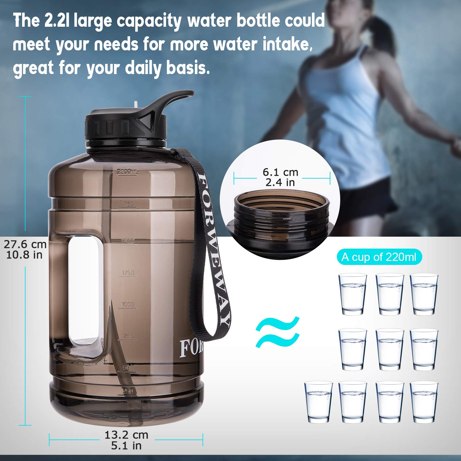 Owala FreeSip Isolierte Edelstahl Trinkflasche mit Strohhalm, 945 ml – BPA-frei, optimal für Sport, Fitness, Outdoor und Reisen, Denim