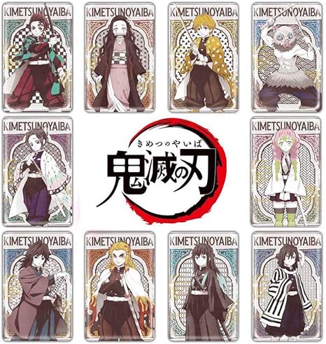 Amazon Co Jp Yorkereynom 鬼滅の刃 人気 漫画 アニメ カードステッカー Icカードシール 定期券シール バスカード トレジャーカード 応援グッズ 萌えグッズ 10枚セット H03 ホビー