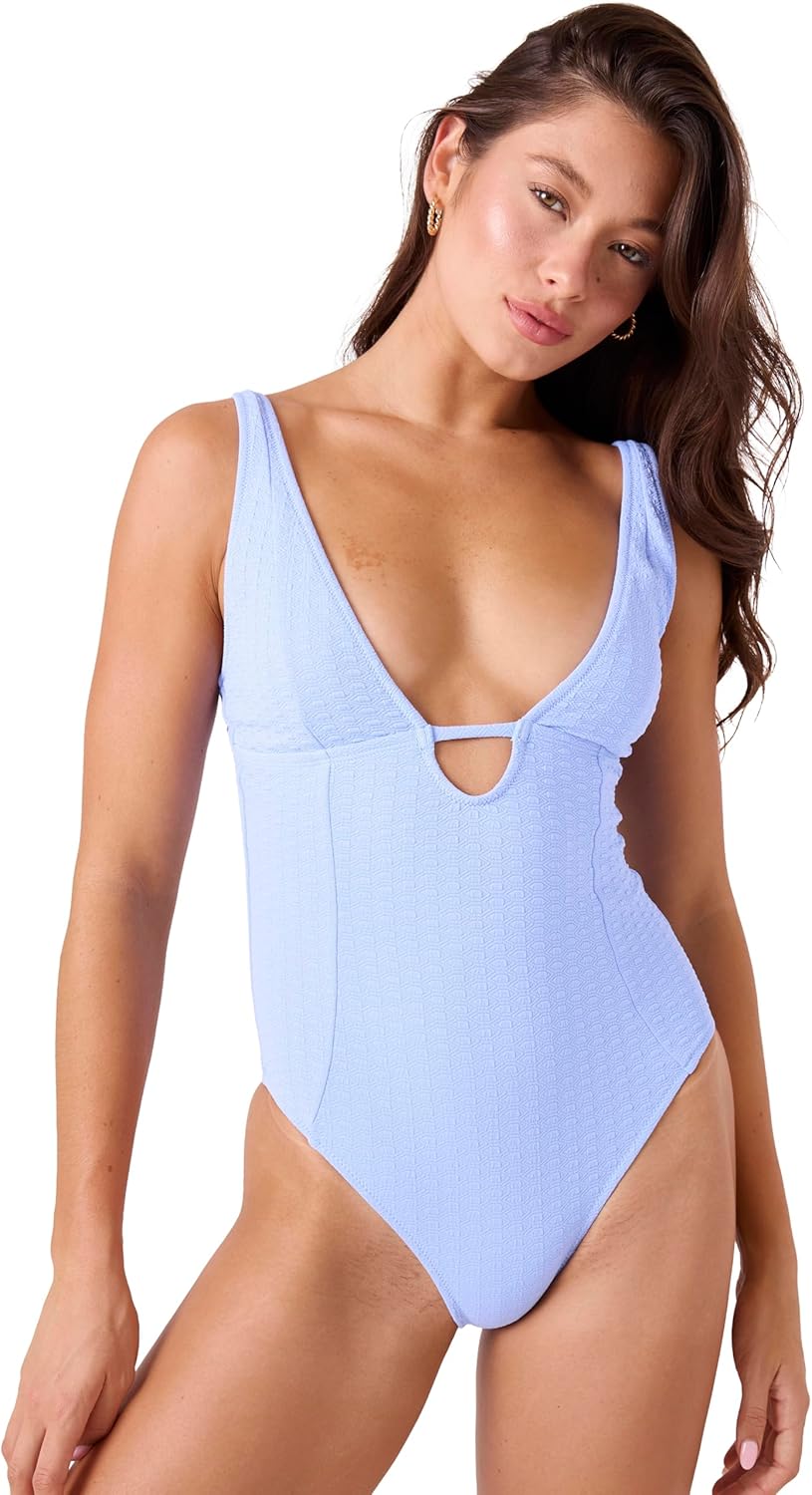 Roxy Women's One Piece Swimsuit – Slimming Tummy Control Bathing Suit, Removable Cups, Quick-Dry Fabric