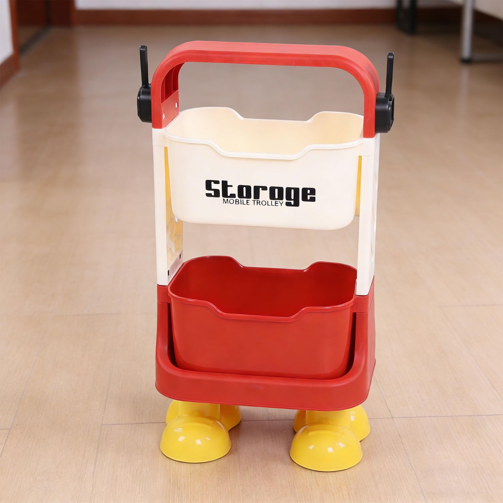 Carro Utilitario, Carro Organizador de Almacenamiento Rodante Resistente con Ruedas, Rodante Utilitario para Cocina, Baño, Garaje (2 Capas)