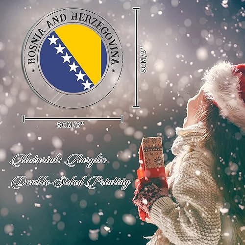 Vista 68 de Bandera de Curazao - Adorno para árbol de Navidad, bandera nacional, decoración de árbol de Navidad de Curazao, recuerdo acrílico, adorno colgante