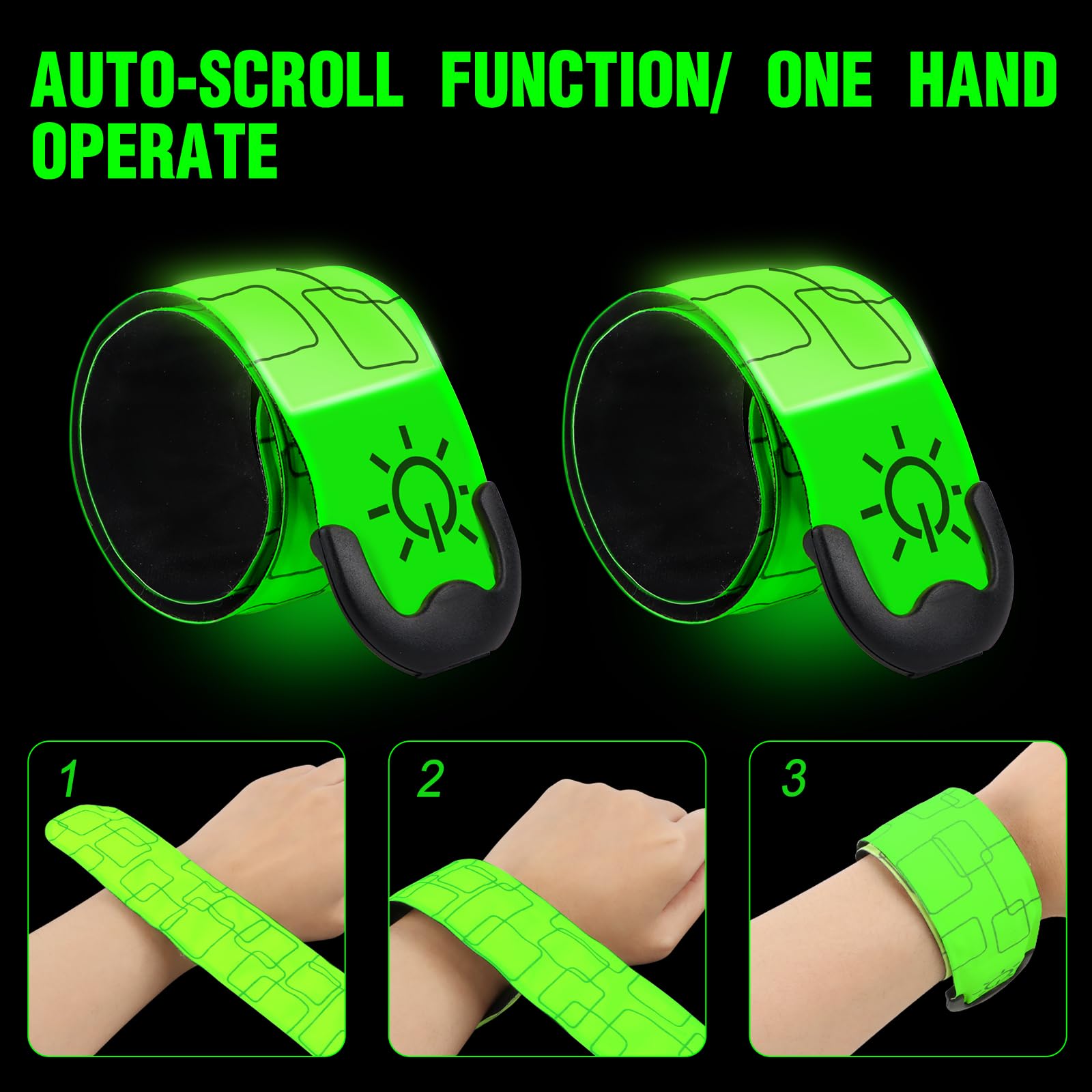 Mlamat USB LED Armband, 4 stks Lichtgevende Arm Bands USB Reflecterende Band Armbanden voor Hardlopen, Joggen, Outdoor Oefening & Activiteiten, Hond Wandelen bij Nacht