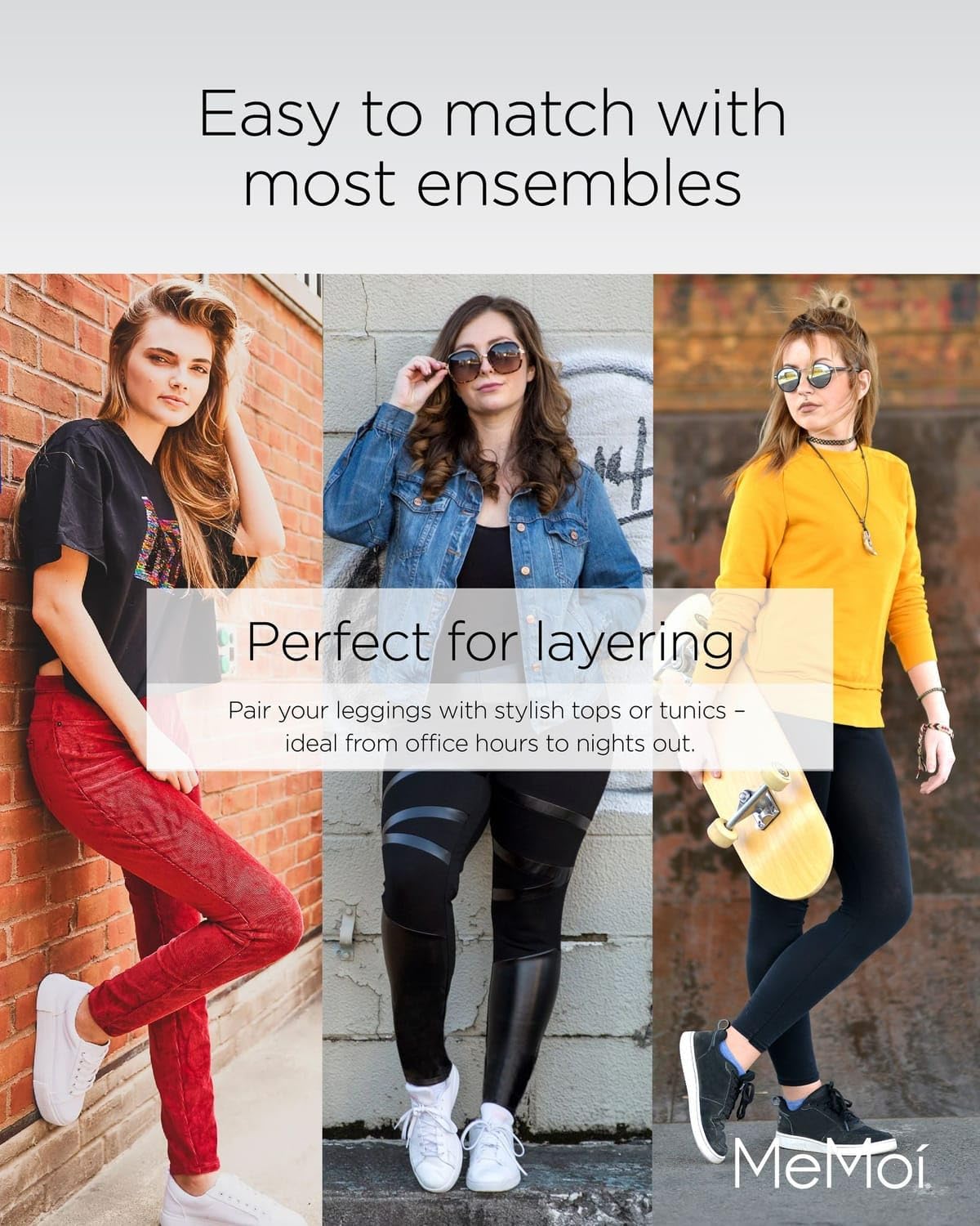 MeMoi Corduroy Leggings for Women, Wide Rib Stretch Corduroy Pants, Soft and Comfortable - Sizes Small to XL - Image 2