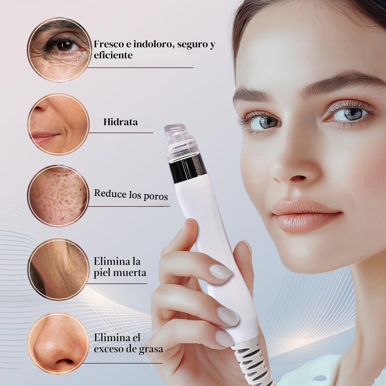 Máquina Facial de Oxígeno de Hidrógeno Profesional, Verde | Máquina Spa Facial 7 en 1 para la Piel para el Hogar y Salón de Belleza, Regalo Creativo para Mujeres