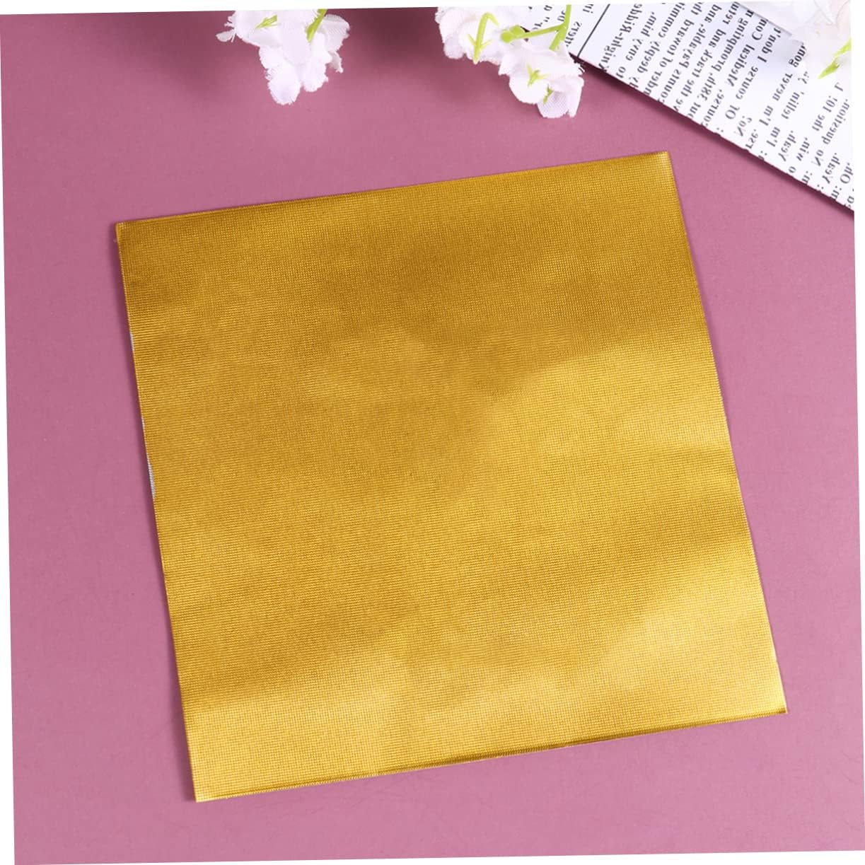 300pcs Aluminum Foil Wrapping Paper Gold Foil for Crafts Tea Candy Wedding Party Favors Food Grade