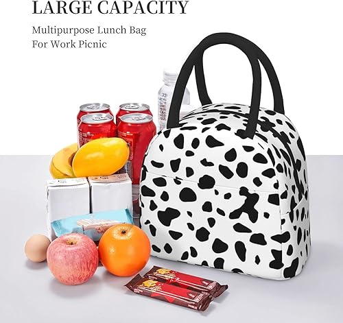 Miniatura 7 de Lonchera térmica con estampado dálmata para mujeres y hombres, grande, reutilizable, para adultos, a prueba de fugas, portátil, para el trabajo,