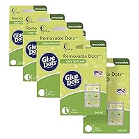 Vista 8 de Glue Dots Puntos extraíbles de doble cara, 1/2 pulgada, transparente, paquete de 3 incluye 3 rollos de 200 (600 puntos en total)