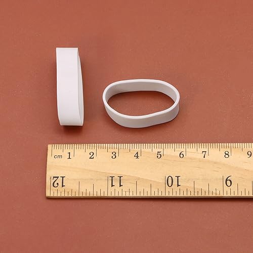 Miniatura 6 de ONLYKXY Bandas elásticas planas grises de 1.1 pulgadas de diámetro, bandas elásticas de goma gruesas para la escuela, el hogar u oficina (200