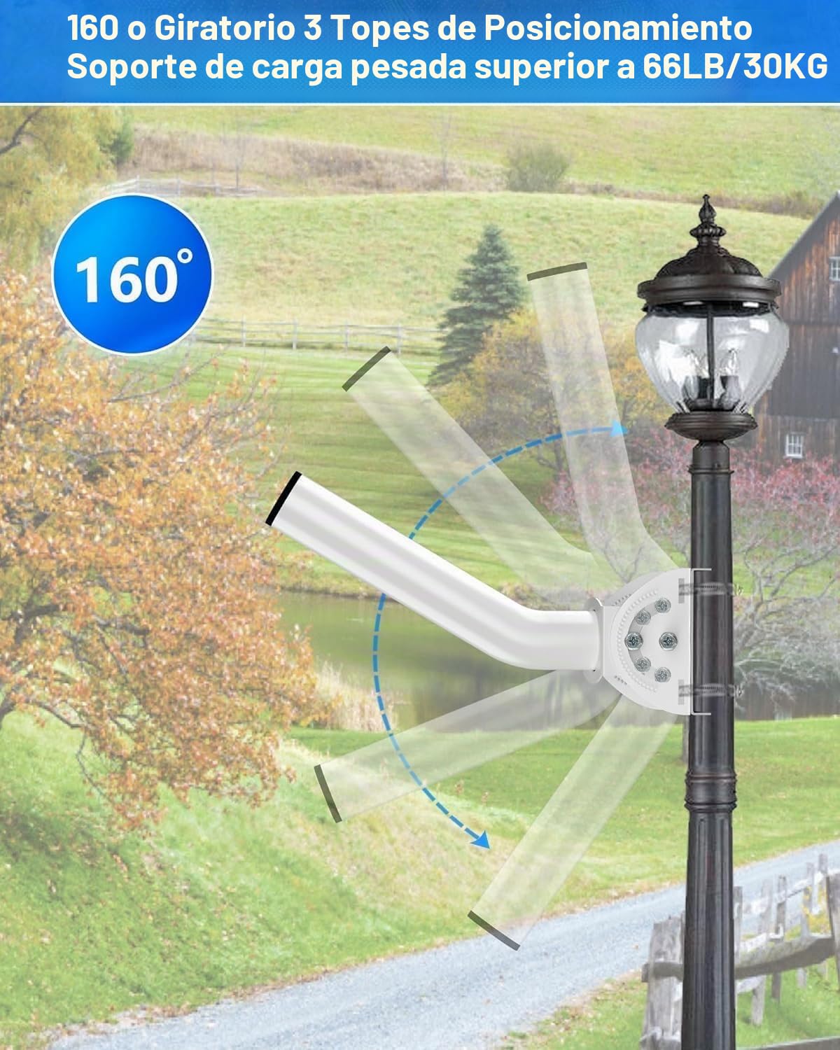 Soporte de antena universal, resistente a la intemperie, accesorio de montaje en poste J de 25 cm para antena de TV exterior, soporte de puente inalámbrico, montaje en poste y pared (2)