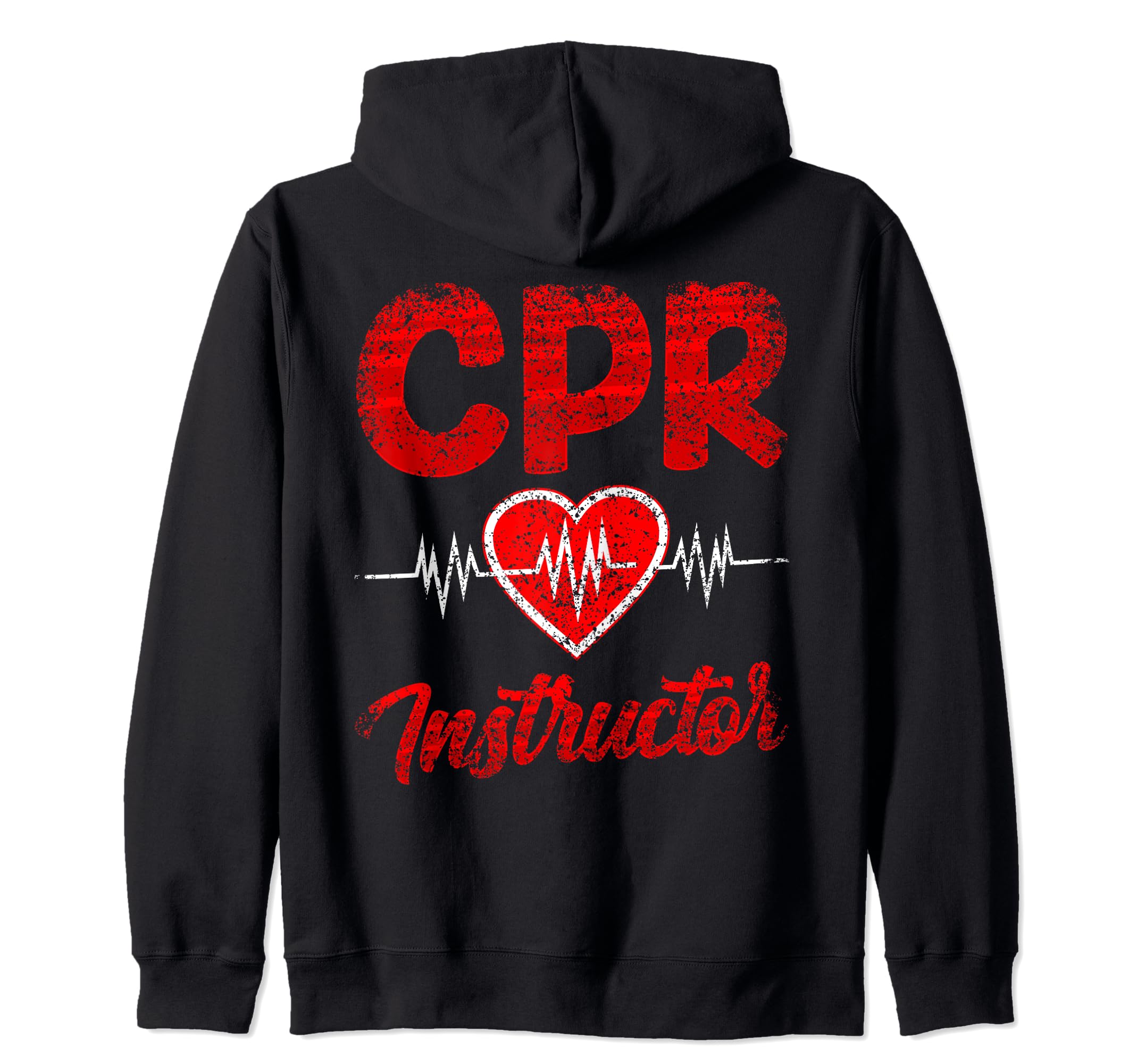 Cpr Instructor Course Coach Care Emergency First Aid Zip Hoodie